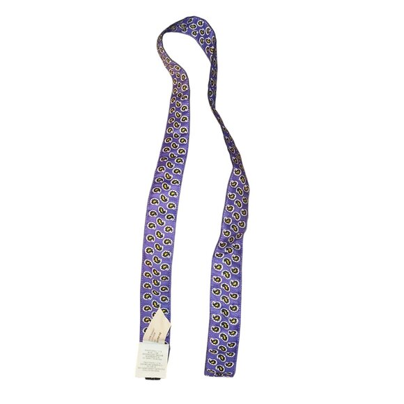 ralph Lauren NEW purple yellow silk grosgrain PAISLEY d ring belt s/M 28" - Picture 1 of 3